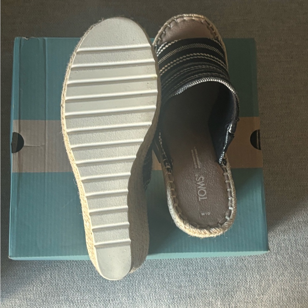 TOMS Monica mule black global stripe 10018185 - Picture 5 of 6